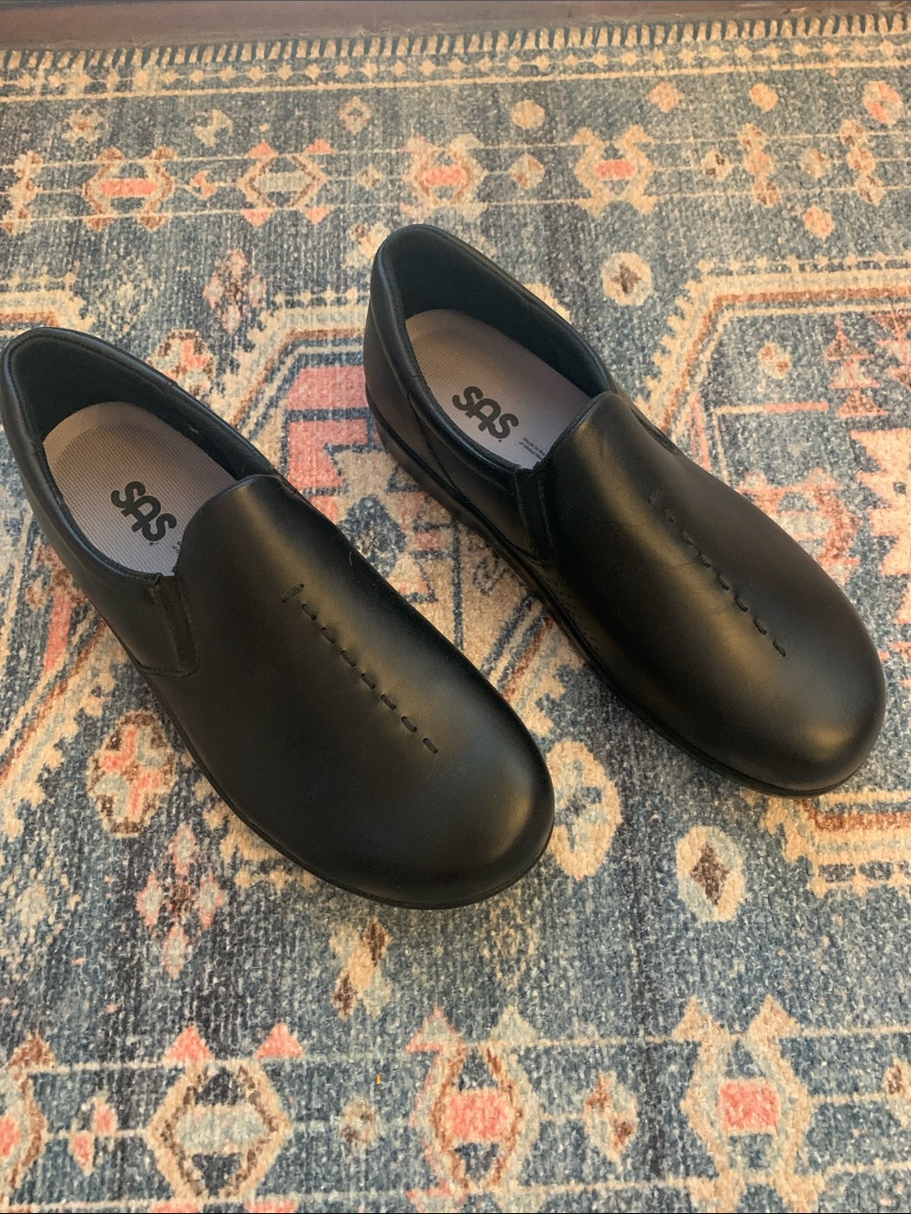 SAS Black Slip-On Casual Loafer Clogs